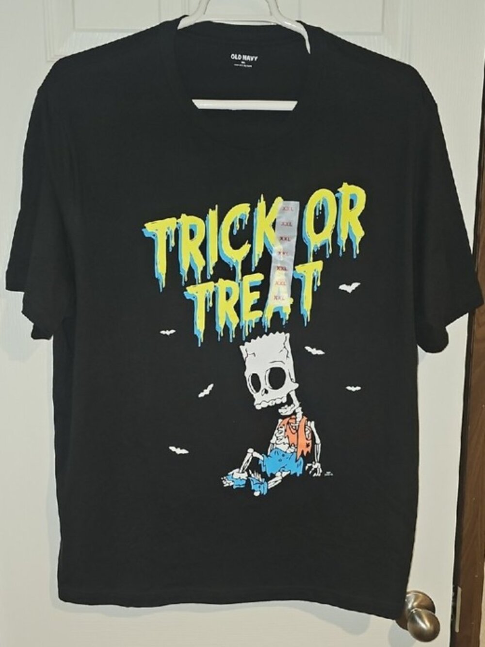 Old Navy Men XXL The Simpsons™ Bart Simpson TRICK OR TREAT Halloween T-Shirt New